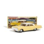 A Hong Kong Dinky Toys 57/003 Chevrolet Impala, pale yellow body, white roof, red interior, spun