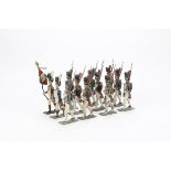 Lucotte French Napoleonic Grenadiers of the Old Guard, pre WW1 versions, (10), with officer and