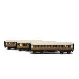 An ACE Trains O Gauge C/4 Corridor 3-Coach Set, in printed LNER 'teak' livery, comprising an all-