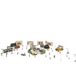 Large quantity of 00 Gauge Lineside accessories by Master Models Hornby-Dublo Trix and other makers,