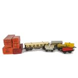 Hornby O Gauge Pre- and Post-war Clockwork Trains, including a boxed no 51 gloss BR green 0-4-0 no
