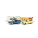 Dinky Toys 141 Vauxhall Victor Estate, primrose yellow body, blue interior, spun hubs, 011455