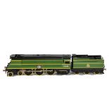 An ACE Trains O Gauge 2/3-rail E/9 Bulleid 4-6-2 Locomotive and Tender, in very early BR (ex-SR)