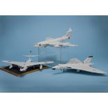 A set of three RAF aircraft models, including an Handley Page Victor K.2, a Vickers Valiant B(PR)