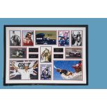 Motor Racing, a large framed collection of British Formula One World Champions, Racing