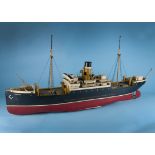 A good vintage remote control model of the steam ship 'Lochlea', 130cm, this well build live steam