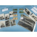 Of aviation of railway interest, two small black and white photographs of Richard Halliburton's