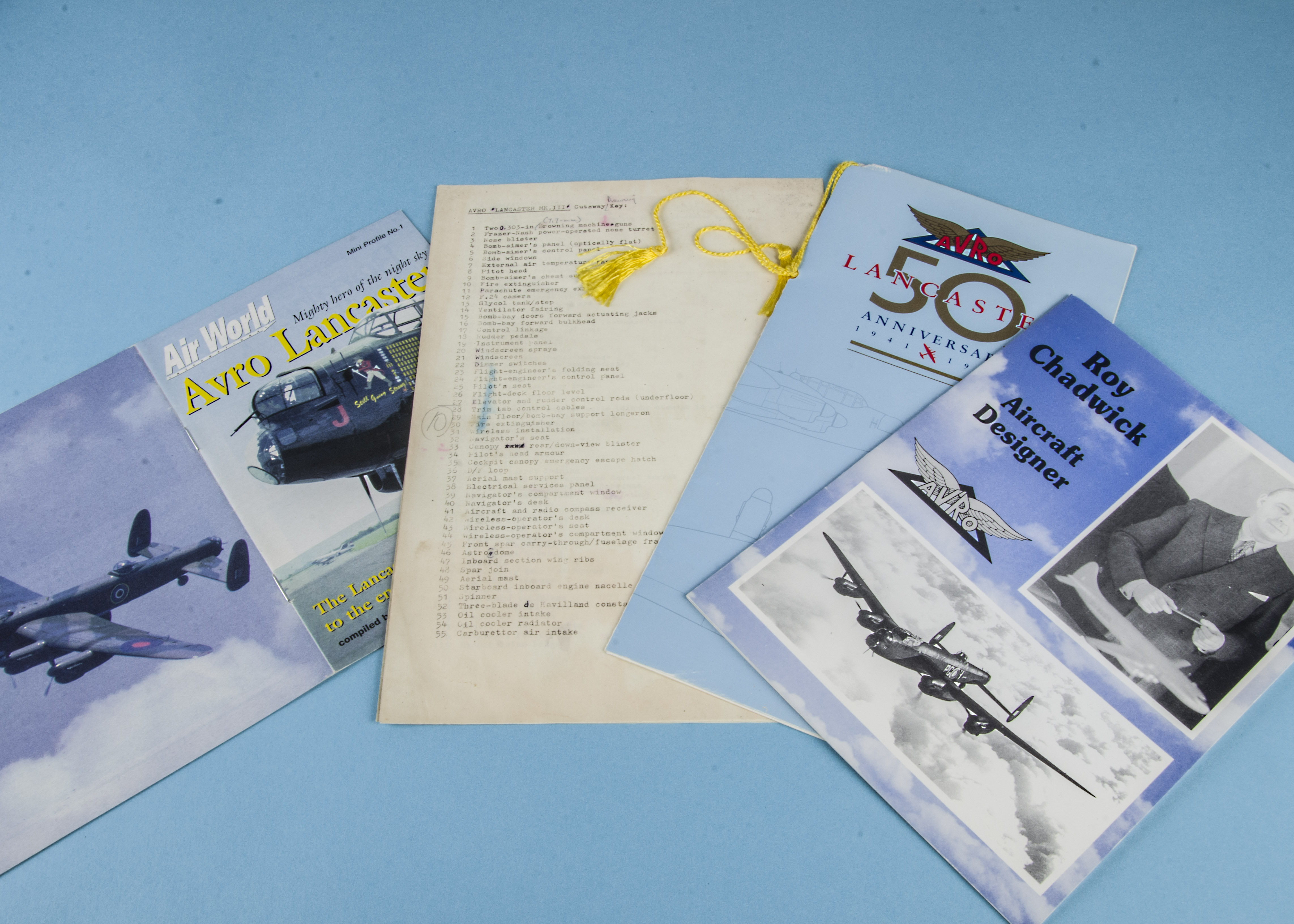 Avro Lancaster interest, a collection of brochures, photographs, press cuttings and Pilots Notes, in