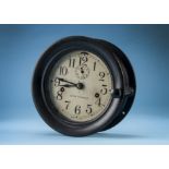 An Art Deco period US Bakelite ship's clock by Seth Thomas, circular with subsiduary to top,