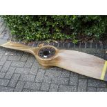 A fine 1930's CAPRONI propellor, laminated walnut two blade propellor, the base stamped CAPRONI