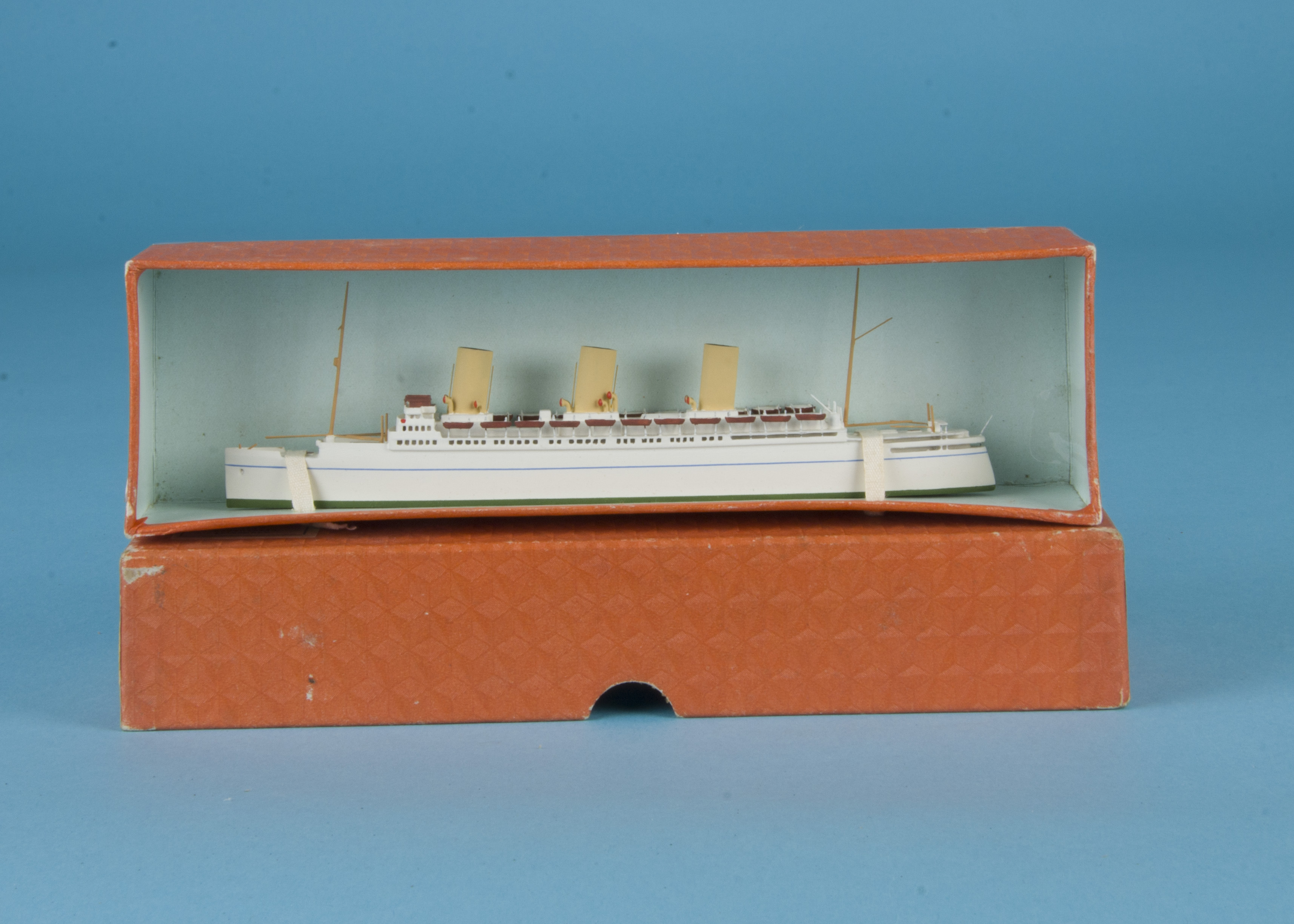 A Bassett-Lowke wooden 1:1200 Waterline Model of Canadian Pacific Line Ocean Liner RMS Empress of