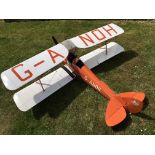 A well constructed flying model of a De Havilland DH82 Tiger Moth, G-ANOH, the fabric and wood