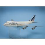 A 1980s Industrial Models Limited fibreglass aircraft model of a Boeing 747, in "Air France" livery,