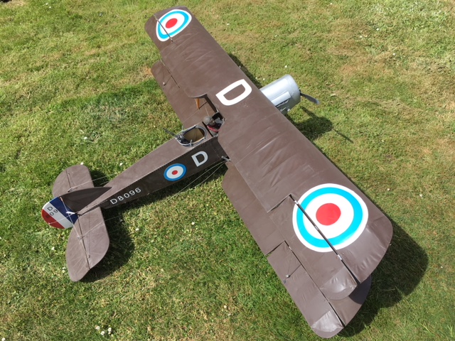 A large scratch built flying scale model of a Bristol WWI biplane fighter, well constructed wood and - Image 2 of 5