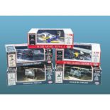 A collection of 12 modern Model Power Diecast Collectible Historical Airplanes, each boxed and in