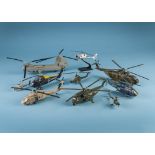 A collection of Airfix and other kit helicopters, various sizes and types (parcel)