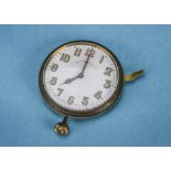 An Art Deco period automobile dashboard repeater clock, marked West End Watch to enamel dial with