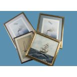 Two limited edition prints after Sir William Russell Flint, each titled "SS series Airship warns a