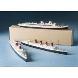 A collection of eighteen diecast waterline models of ships and boats, with examples by Mercator,