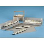 White-metal 1:1250 Waterline Models of Ocean Liners, Albatros Modell - New Zealand Line Rangitoto,