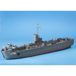 A modern remote control model of a U.S. Navy Landing Ship, marked L751 to hull, well detailed,