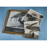 WWI RFC - A group of early 20thC aviation photographs c1914/18; variously including Geoffrey de