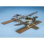 WWI RAF FE2-B Scale Model, A fine scratchbuilt scale model of the famous biplane fighter No. 6015 of