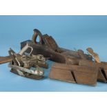 Tools, a selection of Wood working planes inc, Stanley Victor No20, Record 044 Rebate plane, spoke
