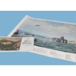 Two limited edition Navy prints after David Shepherd, Ark Turning Into Wind', and, 'D-Day Overture',