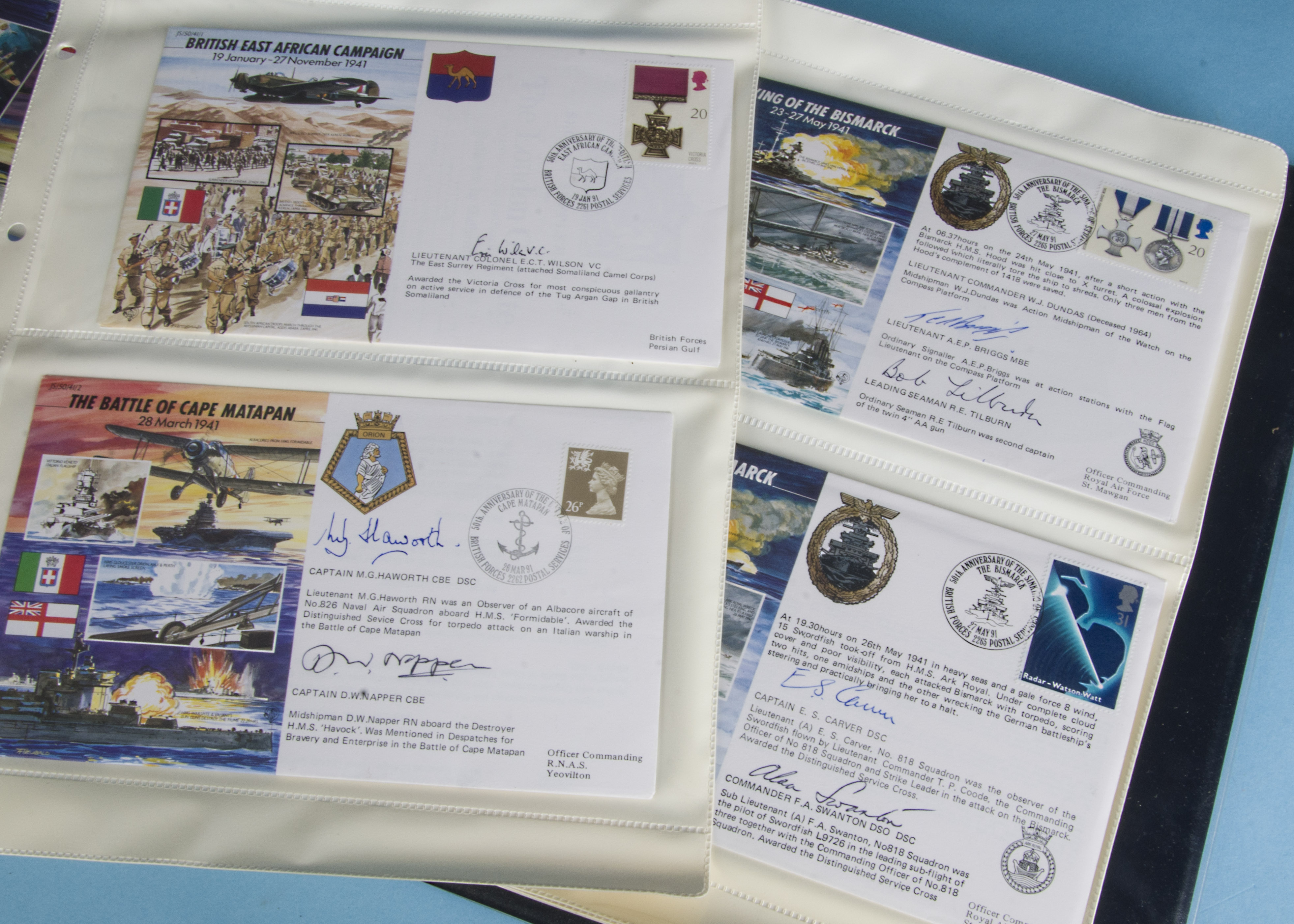 An album of 1980s and 1980s signed aviation First Day Covers, the approx 40 covers with individual