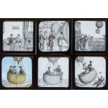 37 Magic Lantern Slides of Ballooning Interest, 37 slides including a story set of 12, entitled “