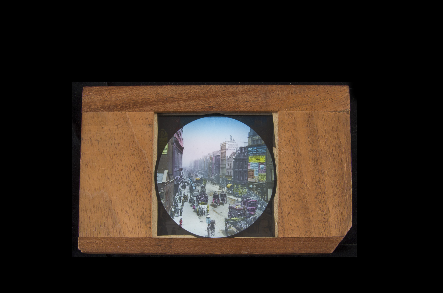 Lost London - 12 Mahogany-Mounted Hand-Tinted and Photographic Magic Lantern Slides, including - Image 9 of 12