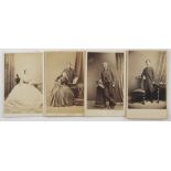 Portrait Cartes de Visite, UK, ladies and gentlemen, albumen, 1860s, F-VG (109)