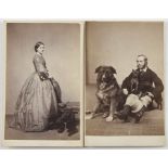 Portrait Cartes de Visite with or of Dogs and Cats, Alexander Crowe, Stirling - lady with dog (1),