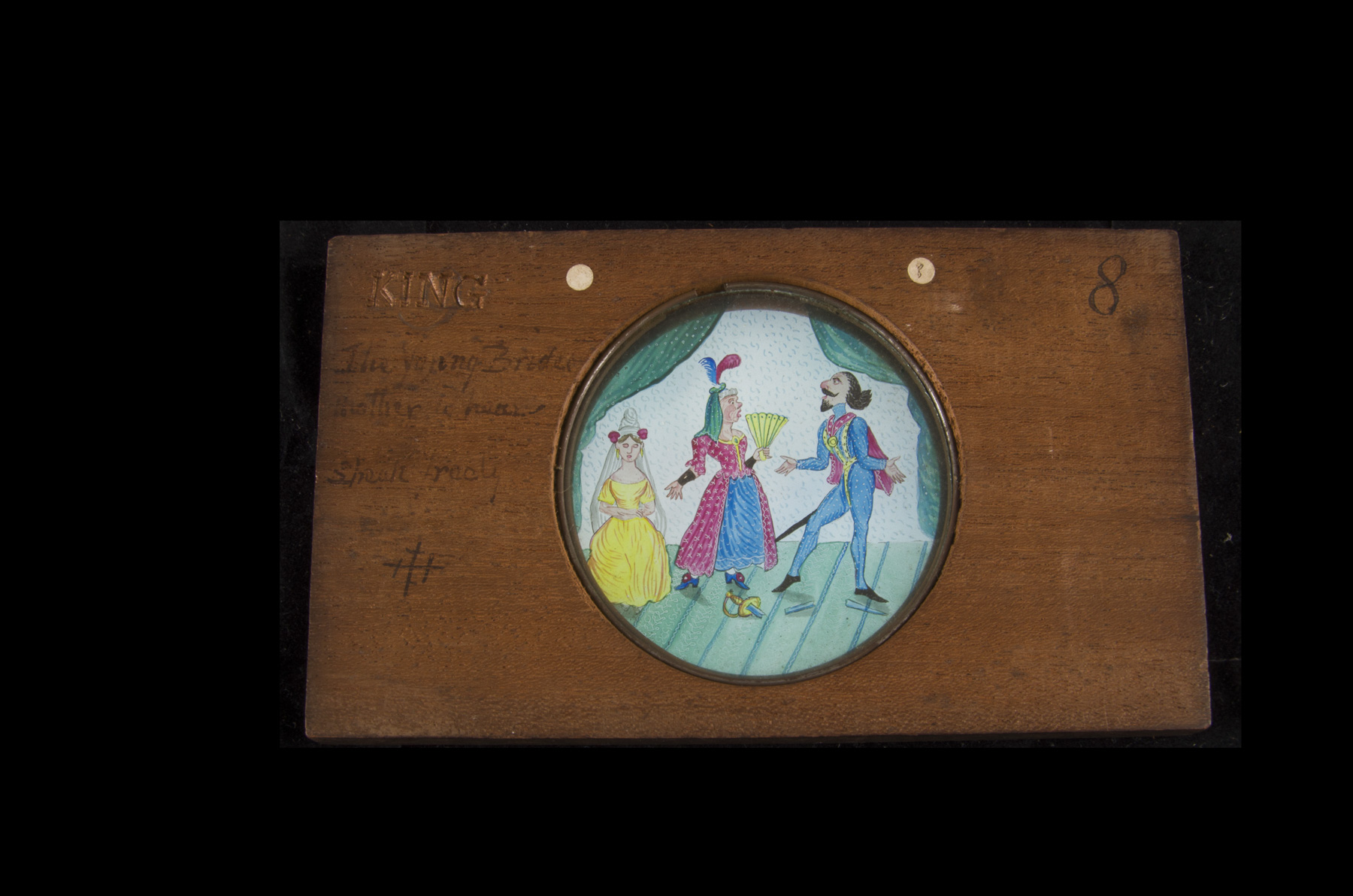 Lord Bateman - A Set of 12 Mahogany-Mounted Hand-Coloured Magic Lantern Slides, each stamped King - Image 7 of 12