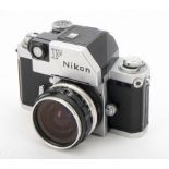 A Nikon F Photomic Model I SLR Camera, serial no. 6511830, 1963, chrome, shutter working, body, F,