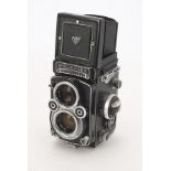 A Rolleiflex 3.5F TLR Camera, serial no. 2278825, type 2, shutter working, meter responding, body,