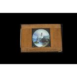 A Mahogany-mounted Hand-Coloured Magic Lantern Slide Dissolve Set of a Castle on the Rhine, day