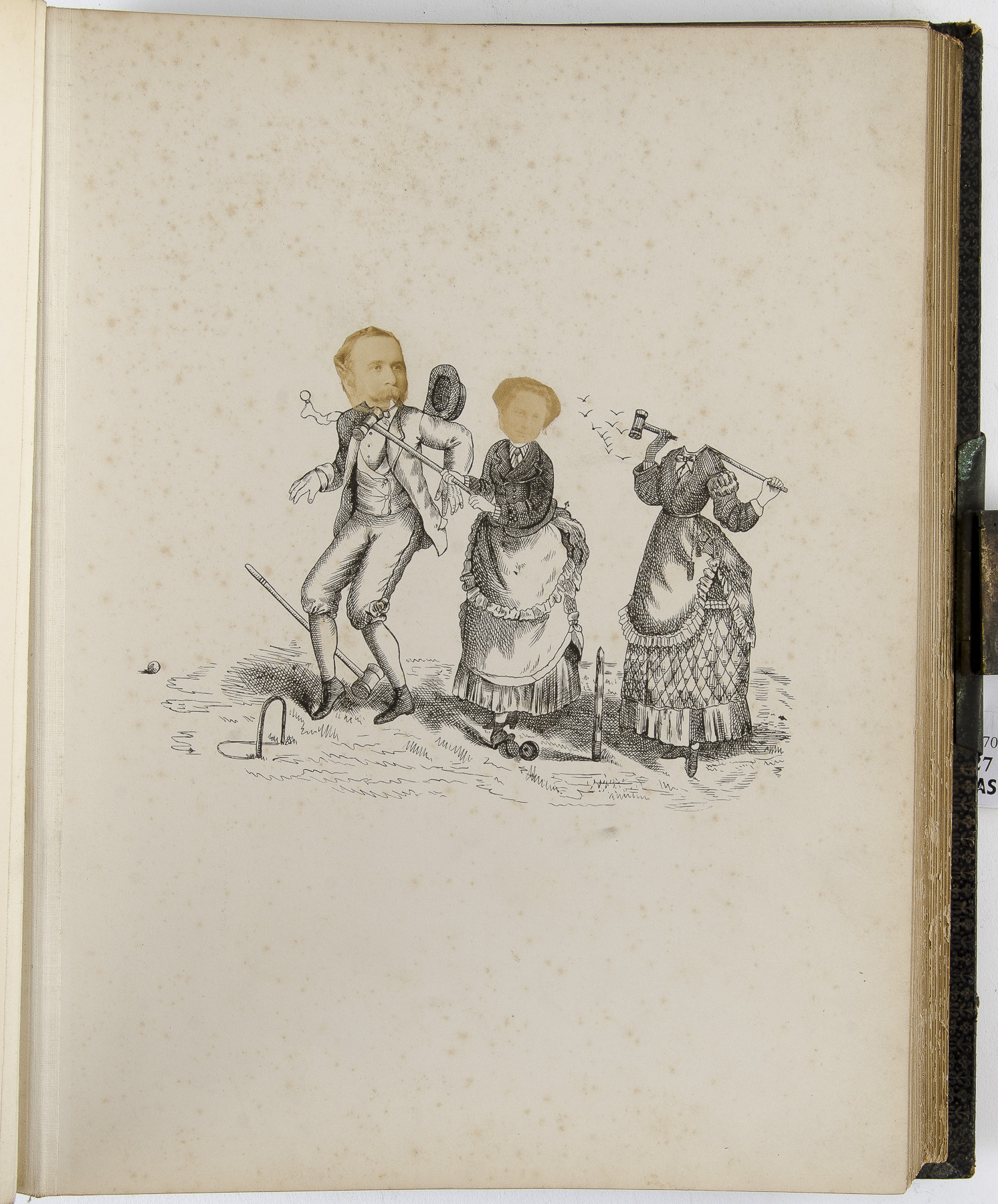 An Unusual 19th Century Album with Pre-Printed Magic Lantern Pose Style Engravings, showing 22