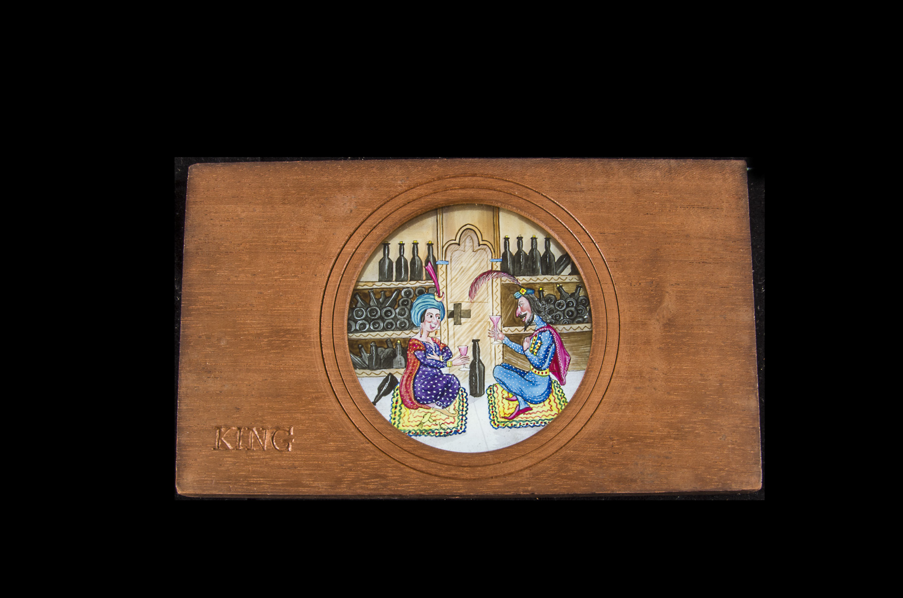 Lord Bateman - A Set of 12 Mahogany-Mounted Hand-Coloured Magic Lantern Slides, each stamped King - Image 3 of 12