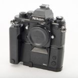 A Nikon F3P SLR Body, serial no. 9007479, black, shutter working, body G, some signs of wear