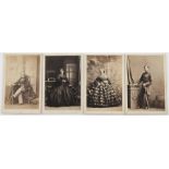 Camille Silvy Portrait Cartes de Visite, ladies (4), gentlemen (4), same army officer, two poses (