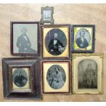 Portraits of the Beazley Family, ninth-plate hand-tinted Daguerreotype of young gentleman,