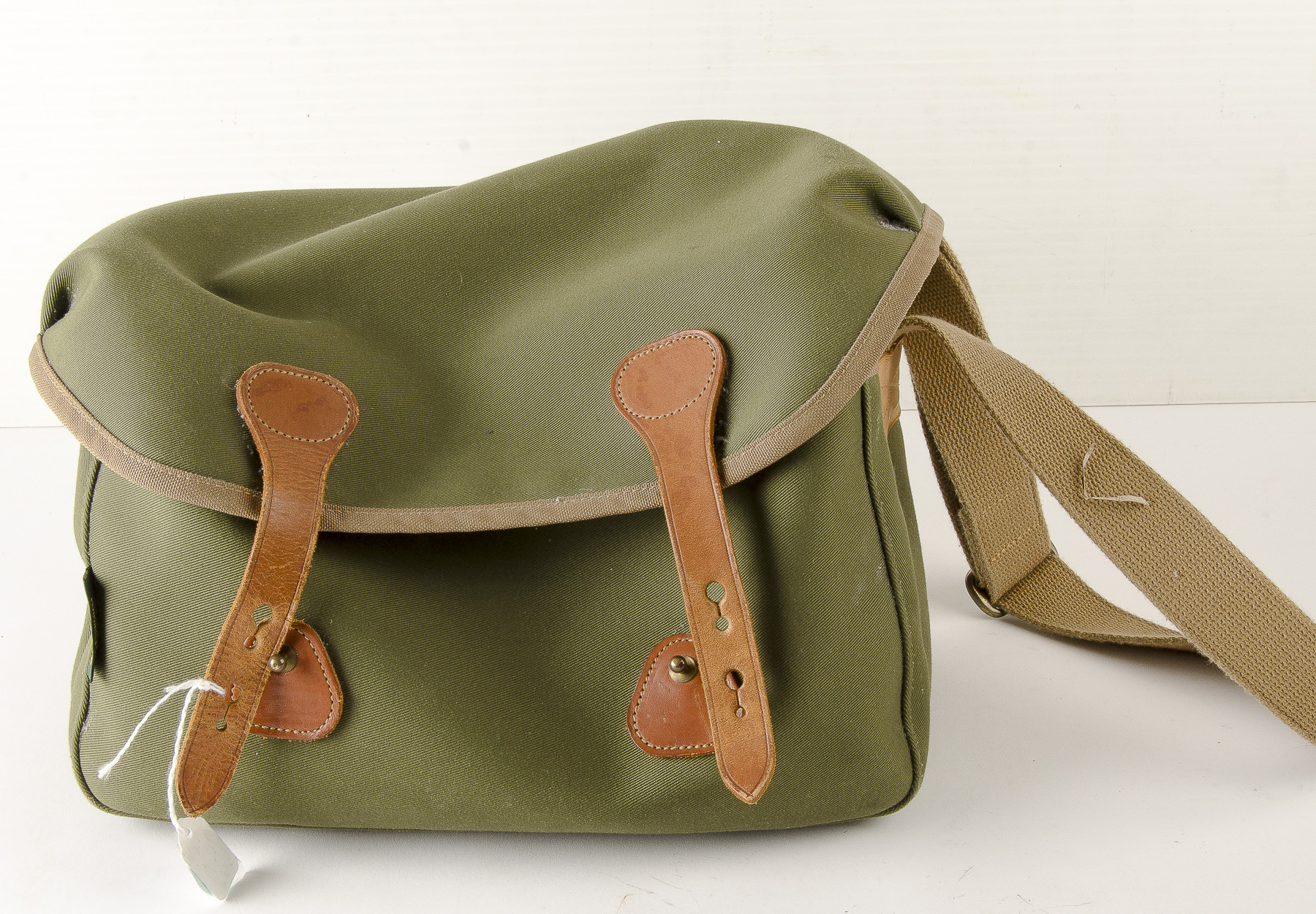 Billingham Bag, f4.5, sage, tan trim, 38cm x 12cm x 30cm, G