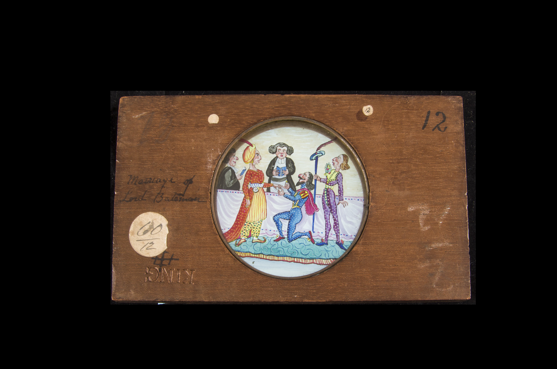 Lord Bateman - A Set of 12 Mahogany-Mounted Hand-Coloured Magic Lantern Slides, each stamped King - Image 11 of 12