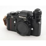 A Nikon F3 SLR Body, serial no. 1378830, black, shutter working, body, G, minor paint marks and