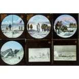3¼sq. in. Polar Exploration - 60 Magic Lantern Slides, photographic and printed, in two boxes, F/