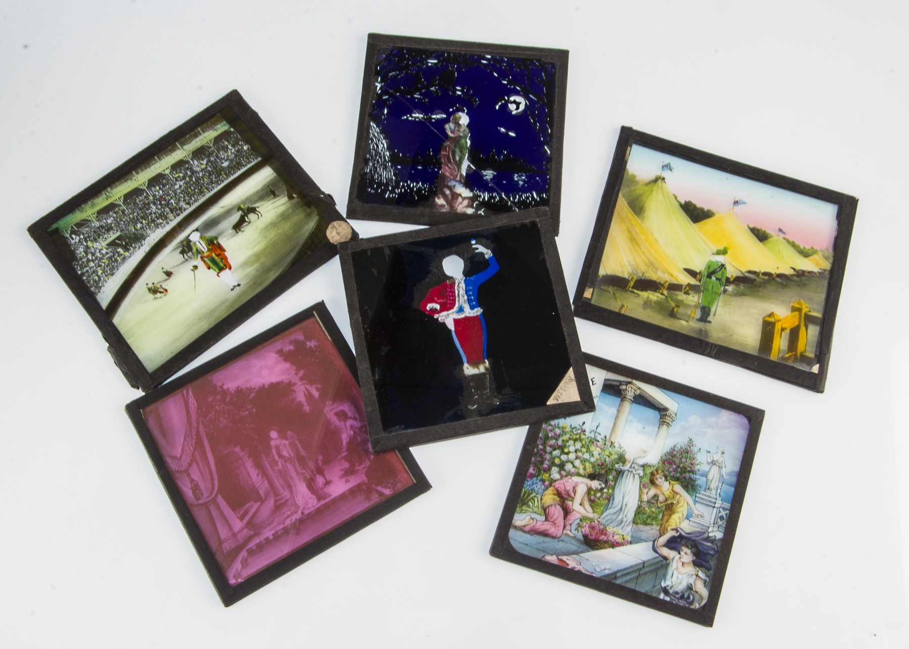 Twenty Magic Lantern Pose Slides, contained within a metal filing box, various sizes, G, (20) - Image 3 of 4