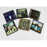 Twenty Magic Lantern Pose Slides, contained within a metal filing box, various sizes,G, (20)