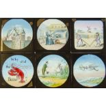 Miscellaneous Comic Magic Lantern Slides, World Inverted - 8 coloured slides; Human Shadows - 5